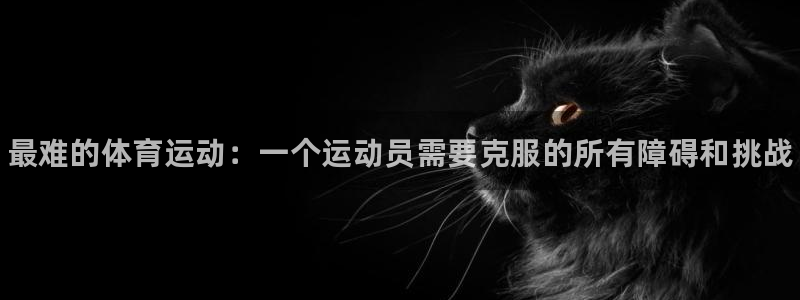 利记官方正版app集团简介:最难的体育运动:一个运动员需要克